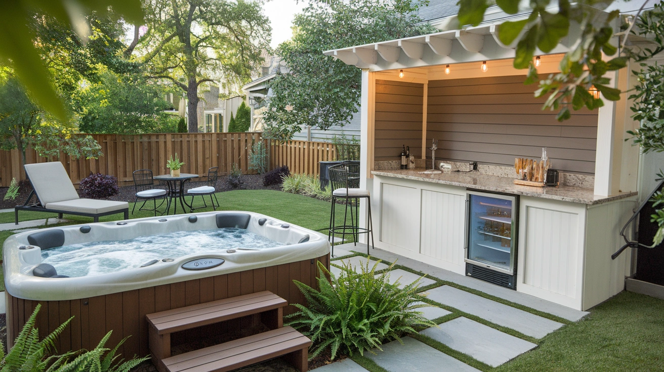  built-in bar | backyard-with-a-hot-tub
