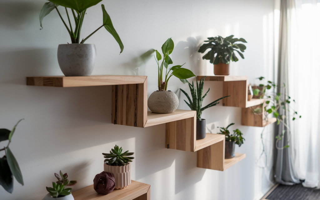 DIY Wall Shelf Planters