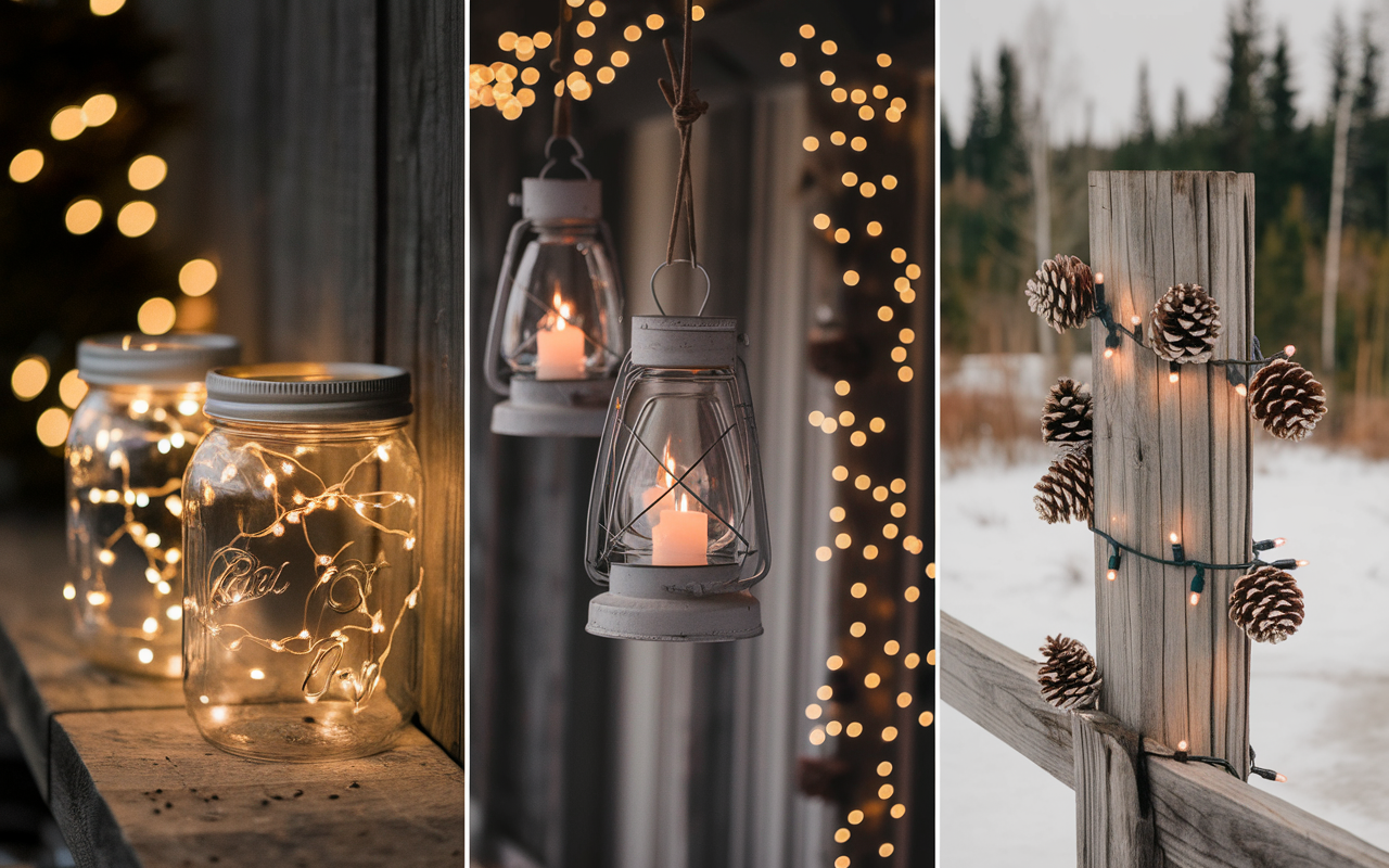 Rustic Christmas Lighting