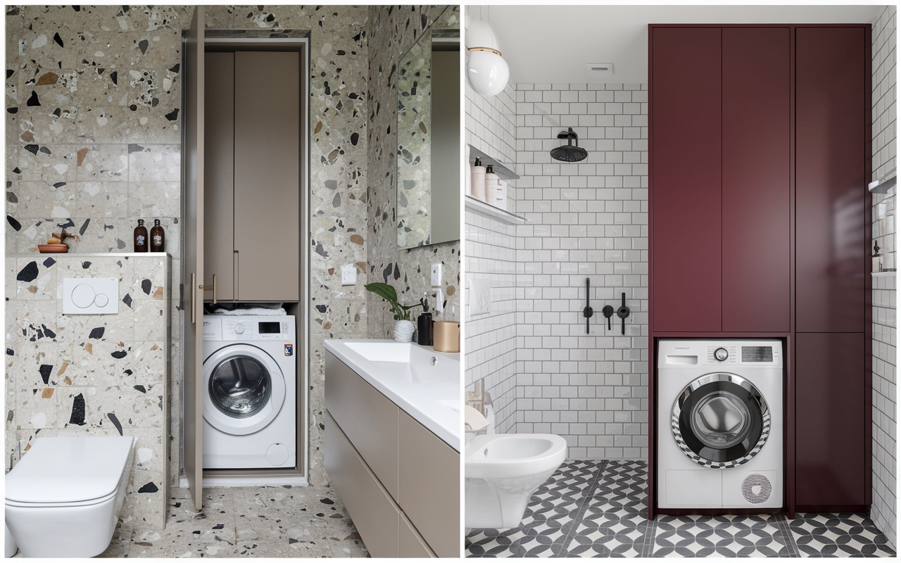 bathroom and laundry room combo
