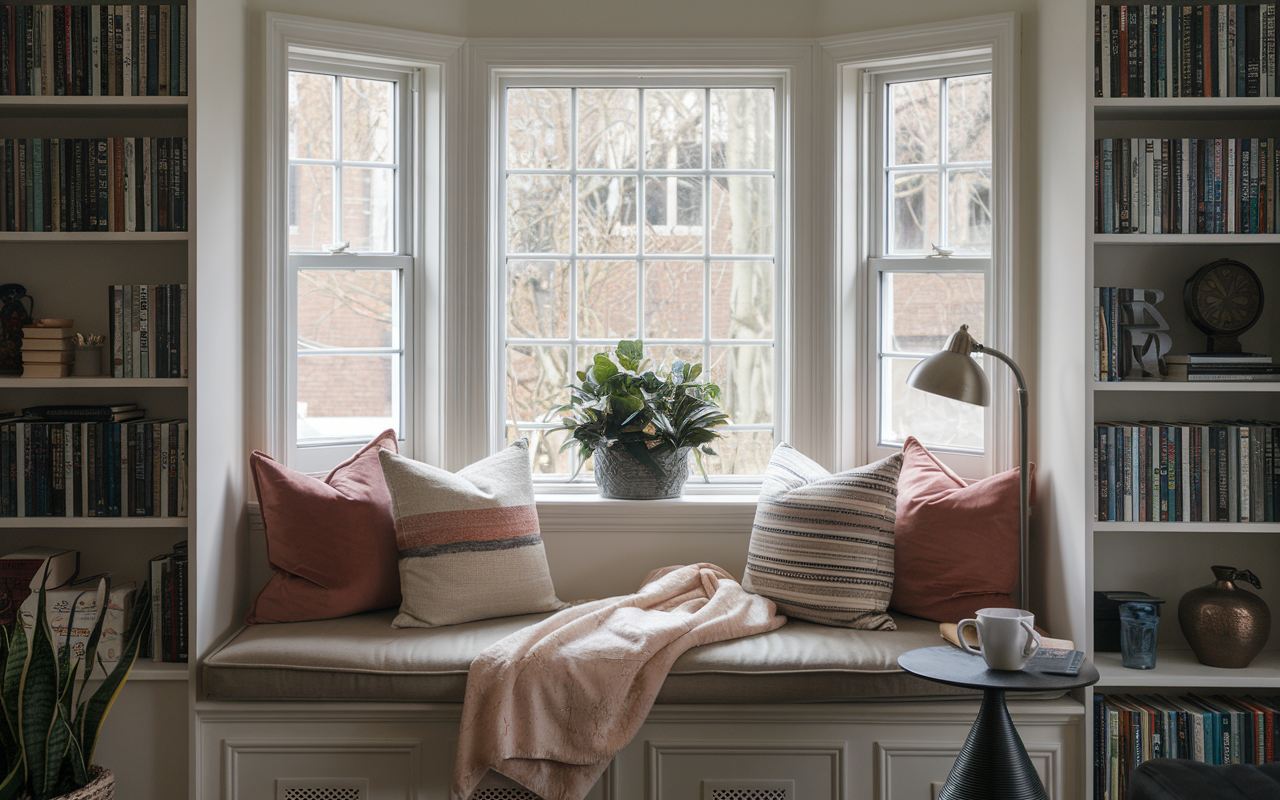 living room bay window