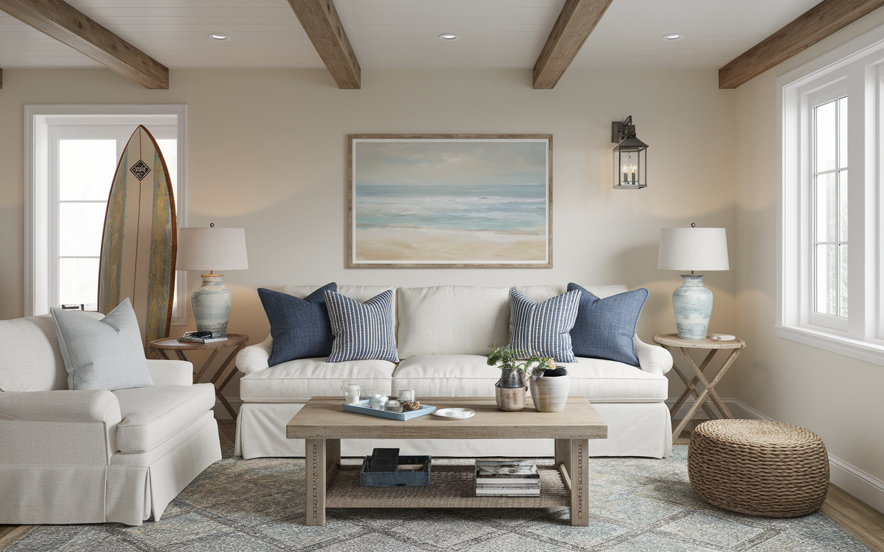 Coastal Living Room color palette