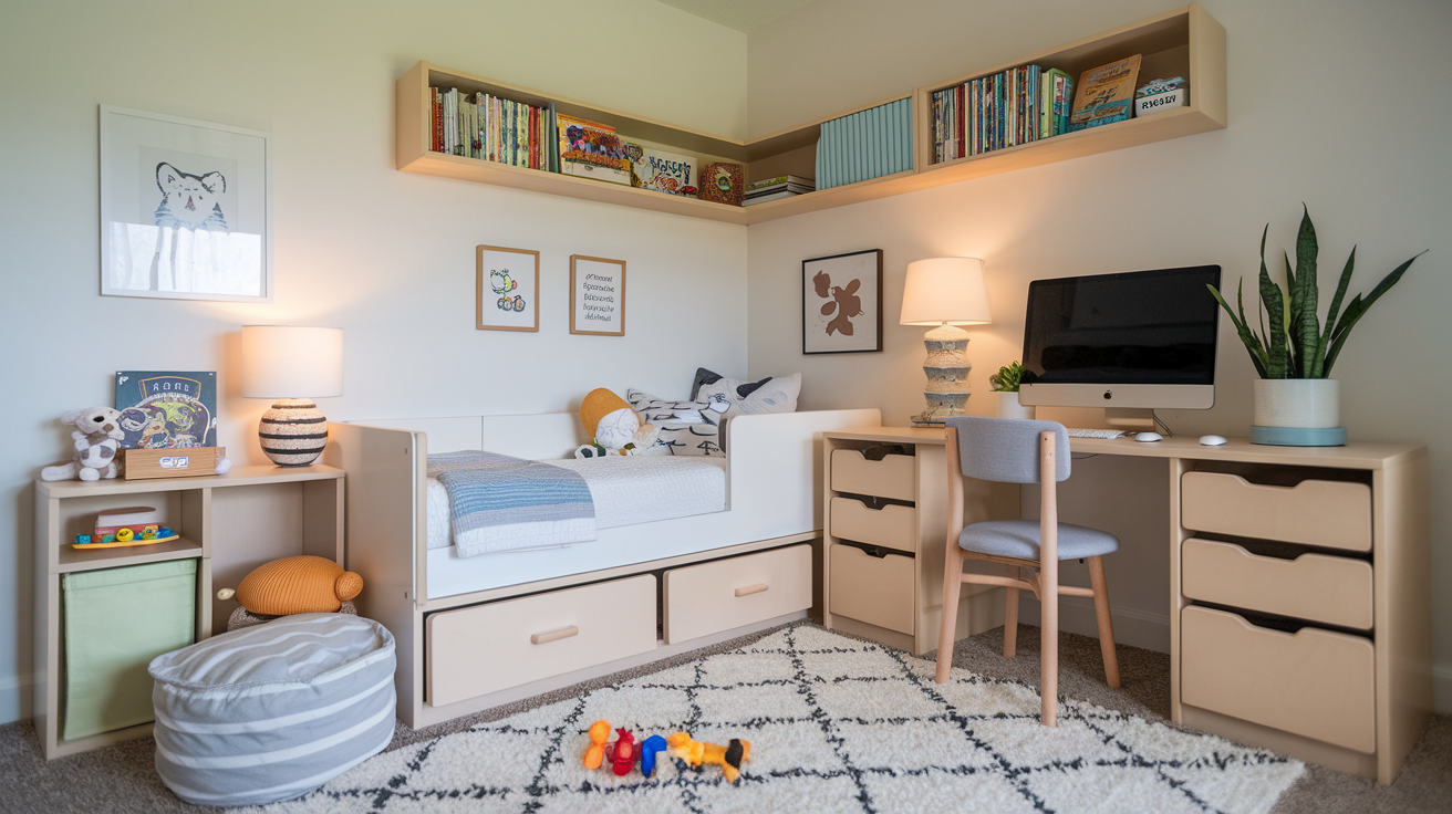 Toddler Bedroom and Playroom combo ideas
