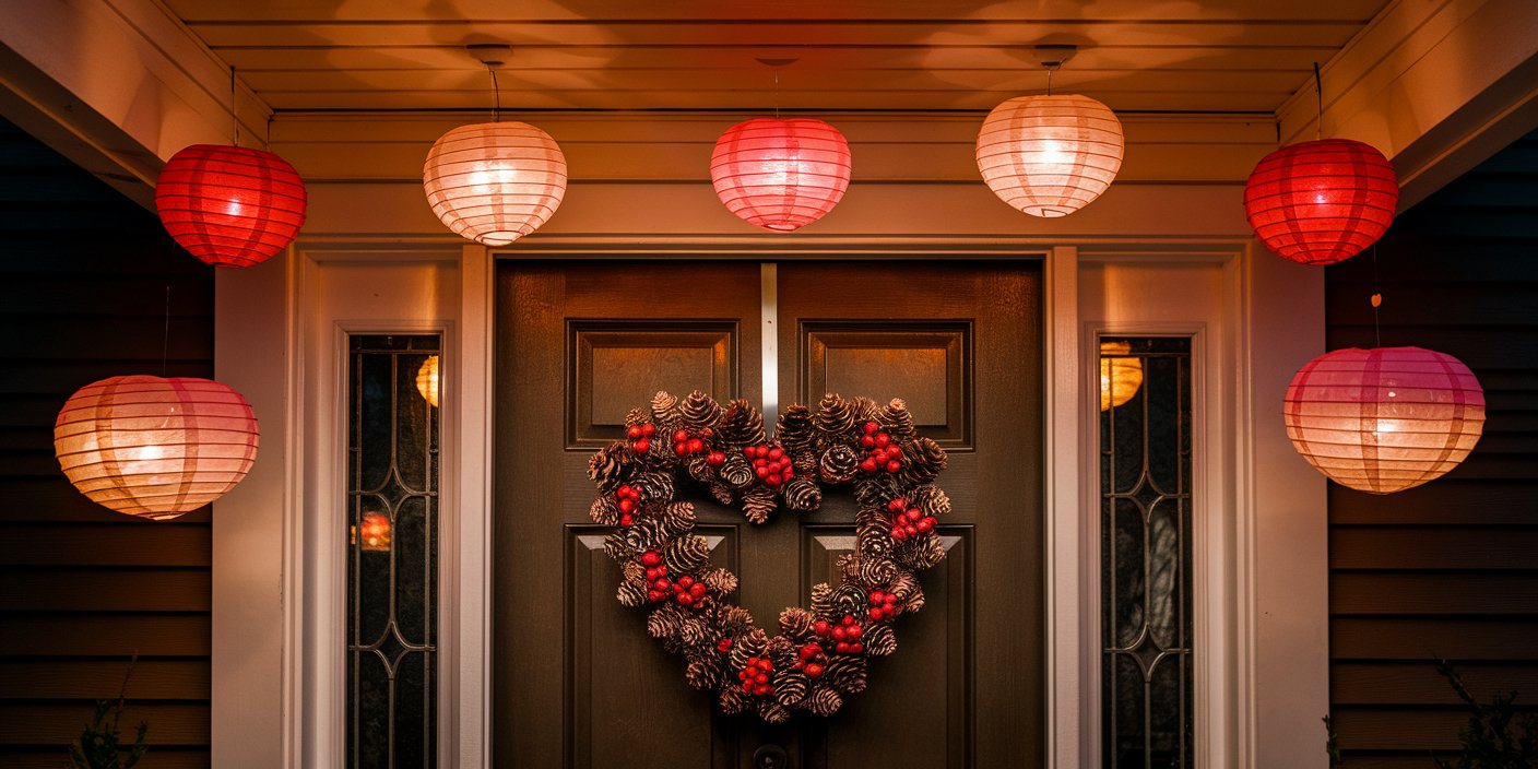 🌸 20+ Adorable Valentine Door Decorations Ideas🌸 12 Heart-Shaped Paper Lanterns