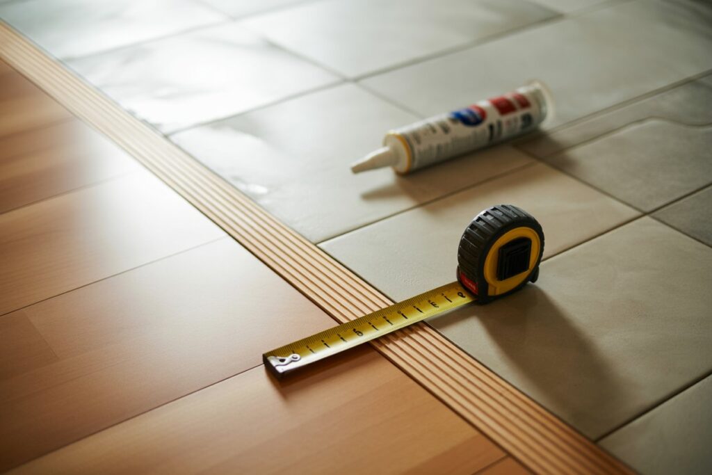 transitioning flooring between rooms
