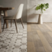 How to Transition Between Flooring Types: The Ultimate Guide 27 Contrasting tile and wood flooring design.