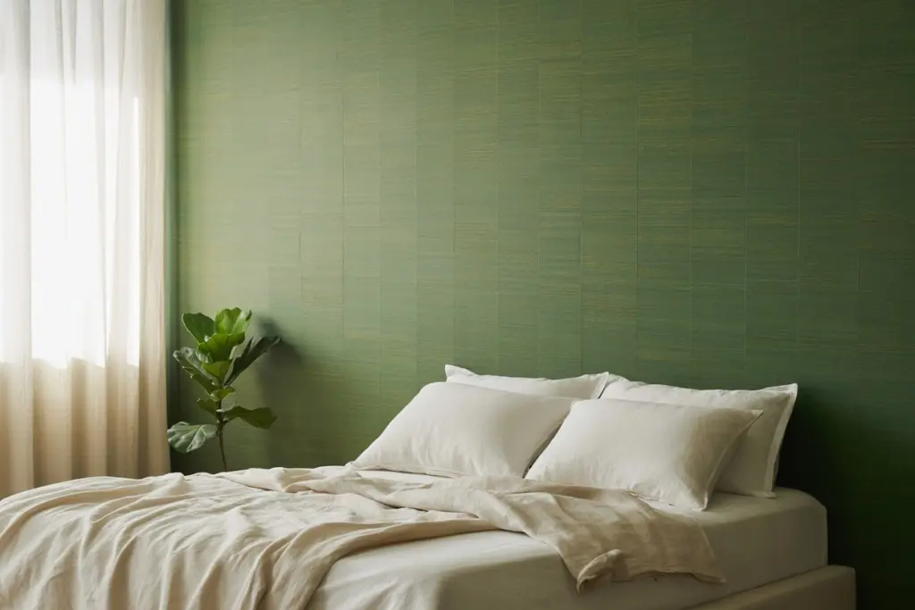 30+ Green Accent Wall Bedroom Ideas for a Cozy and Relaxation Space 14 green accent wall bedroom