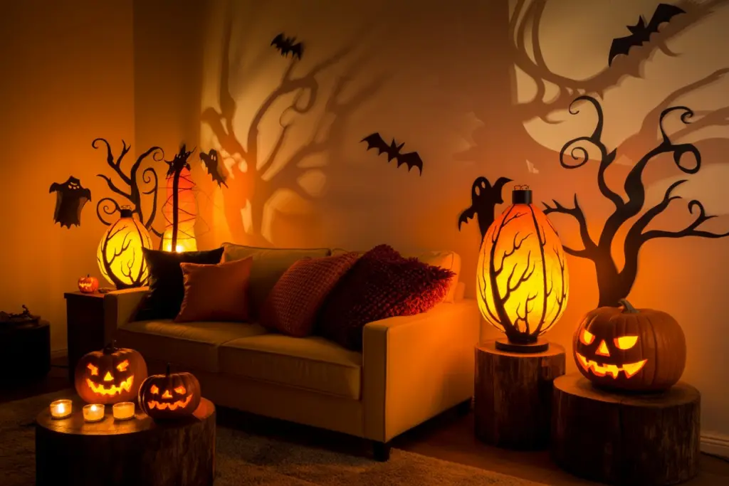 30 Easy DIY Halloween Decorations That Anyone Can Do 33 DIY Shadow Lighting