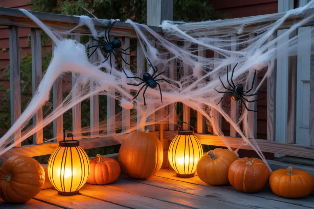 30 Easy DIY Halloween Decorations That Anyone Can Do 12 Spider Web Corners
