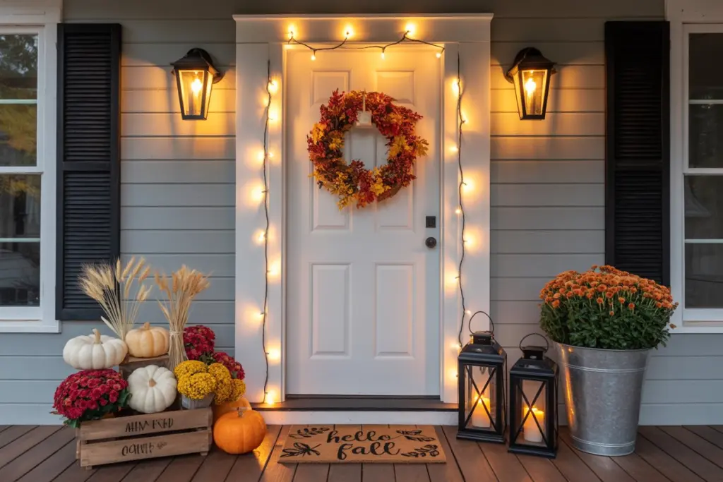 25+ Front Porch Fall Decor Ideas That Make Your Home More Welcoming 22 Fall-themed Doormats