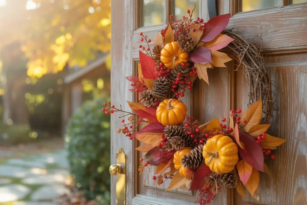 25+ Front Porch Fall Decor Ideas That Make Your Home More Welcoming 8 beautiful fall wreath
