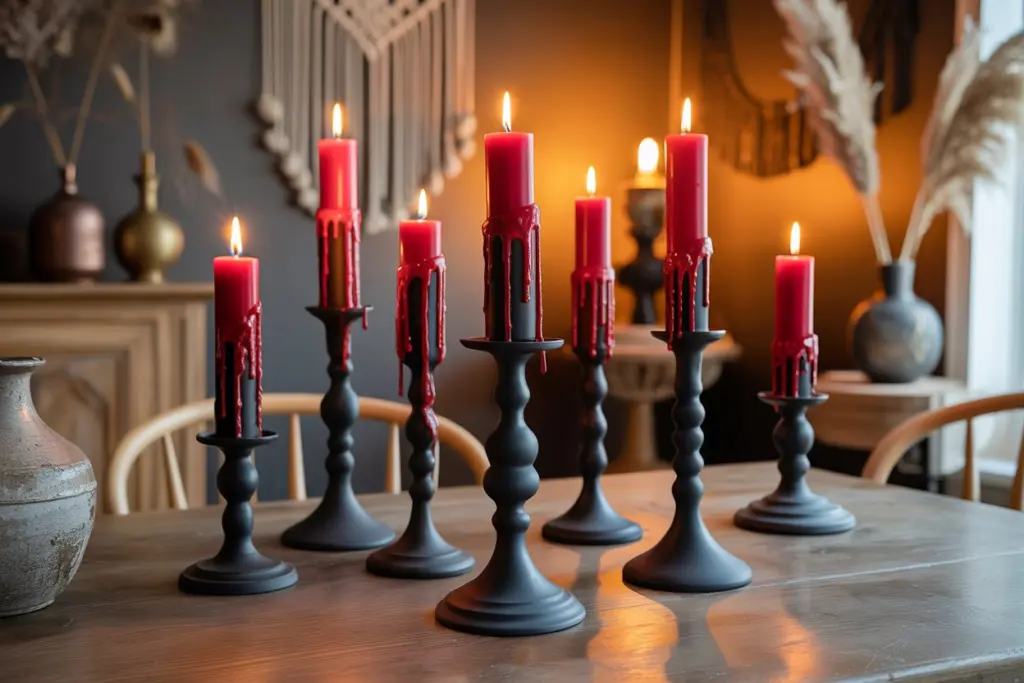 30 Easy DIY Halloween Decorations That Anyone Can Do 21 DIY Creepy Candlesticks