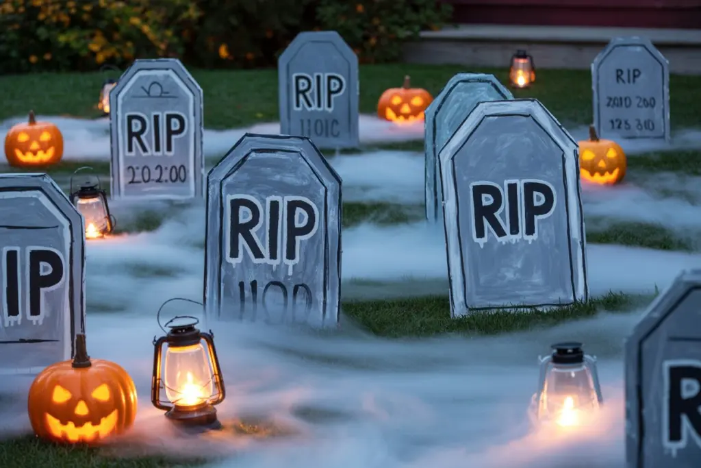 30 Easy DIY Halloween Decorations That Anyone Can Do 11 DIY Tombstones