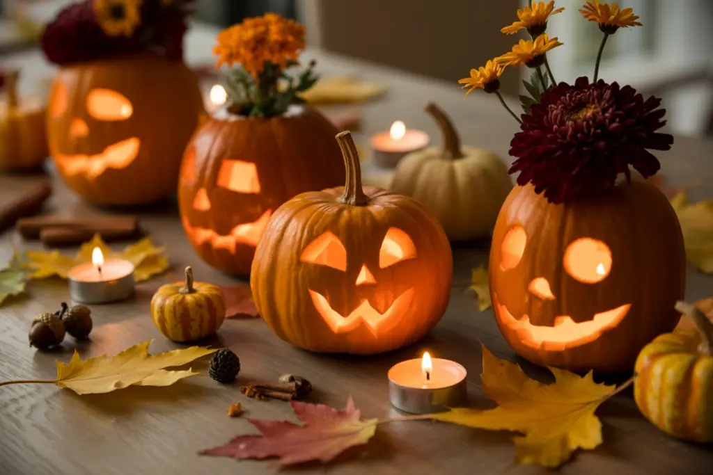 30 Easy DIY Halloween Decorations That Anyone Can Do 19 Pumpkin Centerpieces
