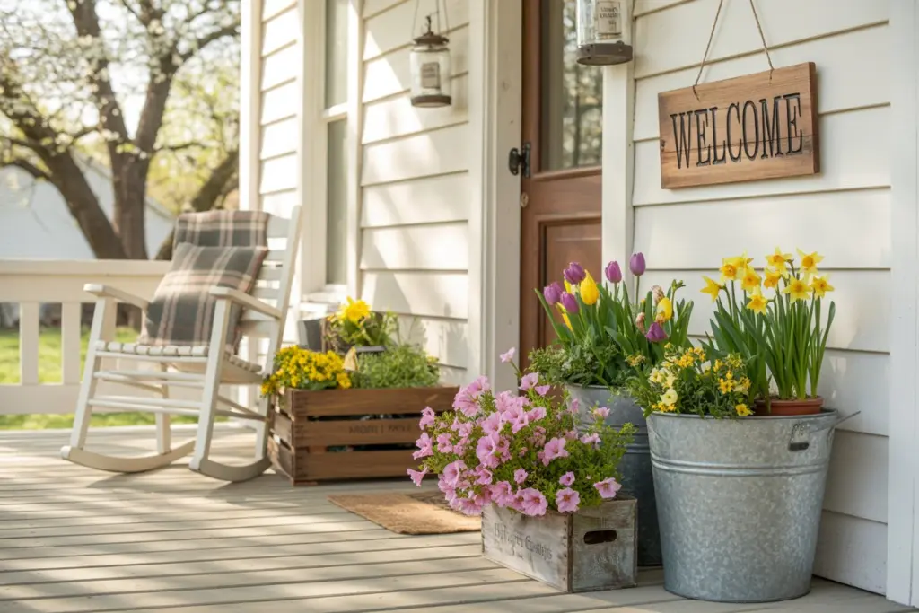 20 Spring Porch Decor Refresh Ideas In 2026 17 Rustic Wooden Porch Sign