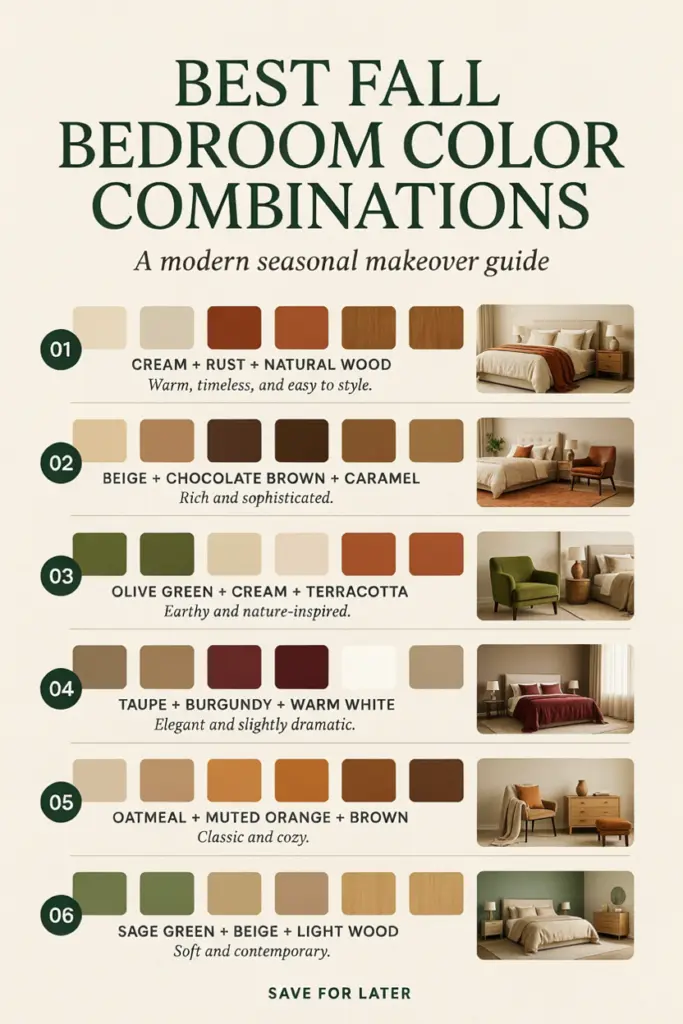 Fall Bedroom Decor Ideas in 2026 27 Best Fall Bedroom Color Combinations