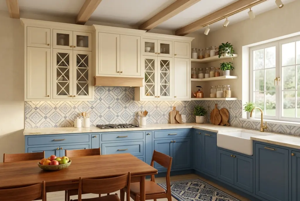 Blue and cream Kitchen