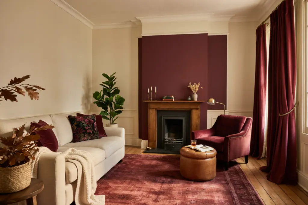 Burgundy Living Room