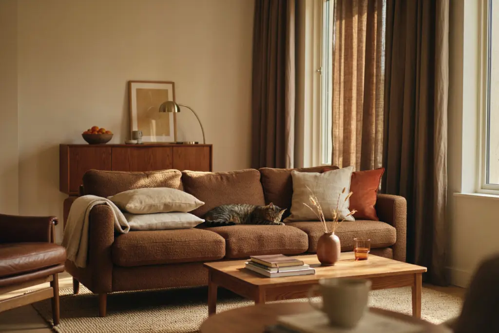Chocolate Brown Living room