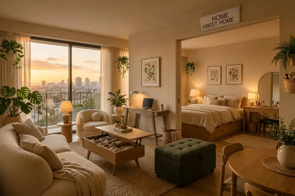 One Bedroom Apartment Decor Ideas 19 Choose Multifunctional Furniture