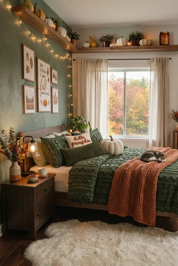 Fall Bedroom Decor Ideas in 2026 20 Cozy Fall Bedroom Decor With Muted Green