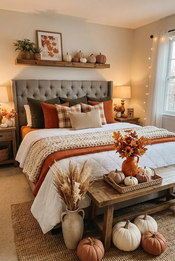Fall Bedroom Decor Ideas in 2026 22 Cozy Fall Bedroom Decor With Pumpkin Decor