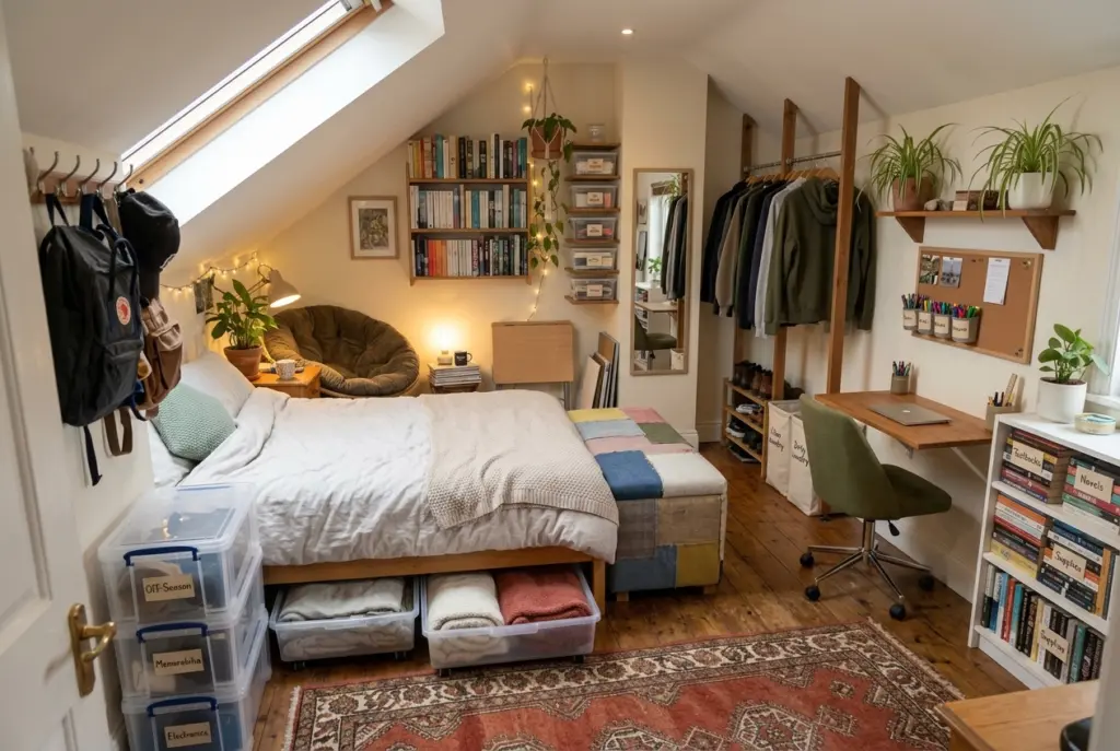 Teenage Bedroom Storage Ideas for Homework, Clothes & Hobbies 22 Divide the Bedroom Into Storage-Friendly Zones
