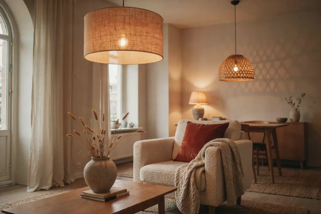 Cozy Living Room Lighting Ideas for Fall 2026 6 Embrace Natural Materials and Soft Textures