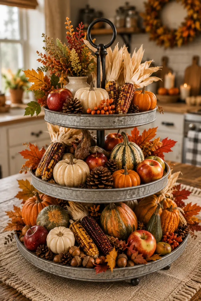 Tiered Tray Fall Decor Ideas 7 Tiered Tray Fall Decor