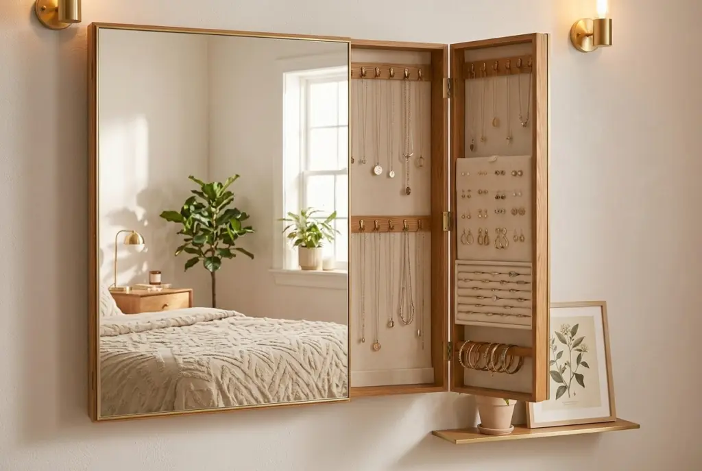Mirrored Jewelry Cabinet 
