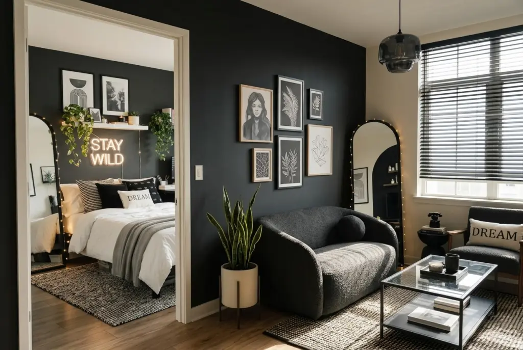 One Bedroom Apartment Decor Ideas 10 One Bedroom Apartment Decor with Soft gray and black