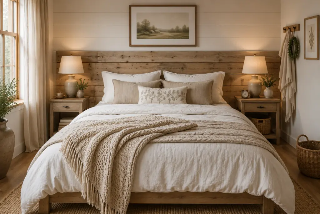 Scandi-rustic bedroom