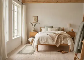 Scandinavian farmhouse Bedroom for a Warm, Calm Retreat