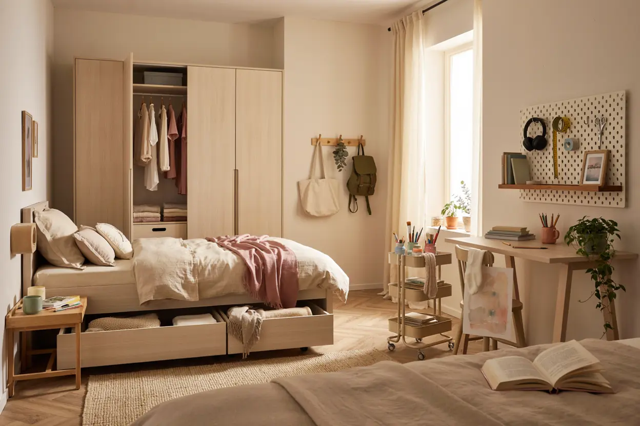 Teenage Bedroom Storage Ideas for Homework, Clothes & Hobbies 1 Teenage Bedroom Storage Ideas for Homework, Clothes & Hobbies
