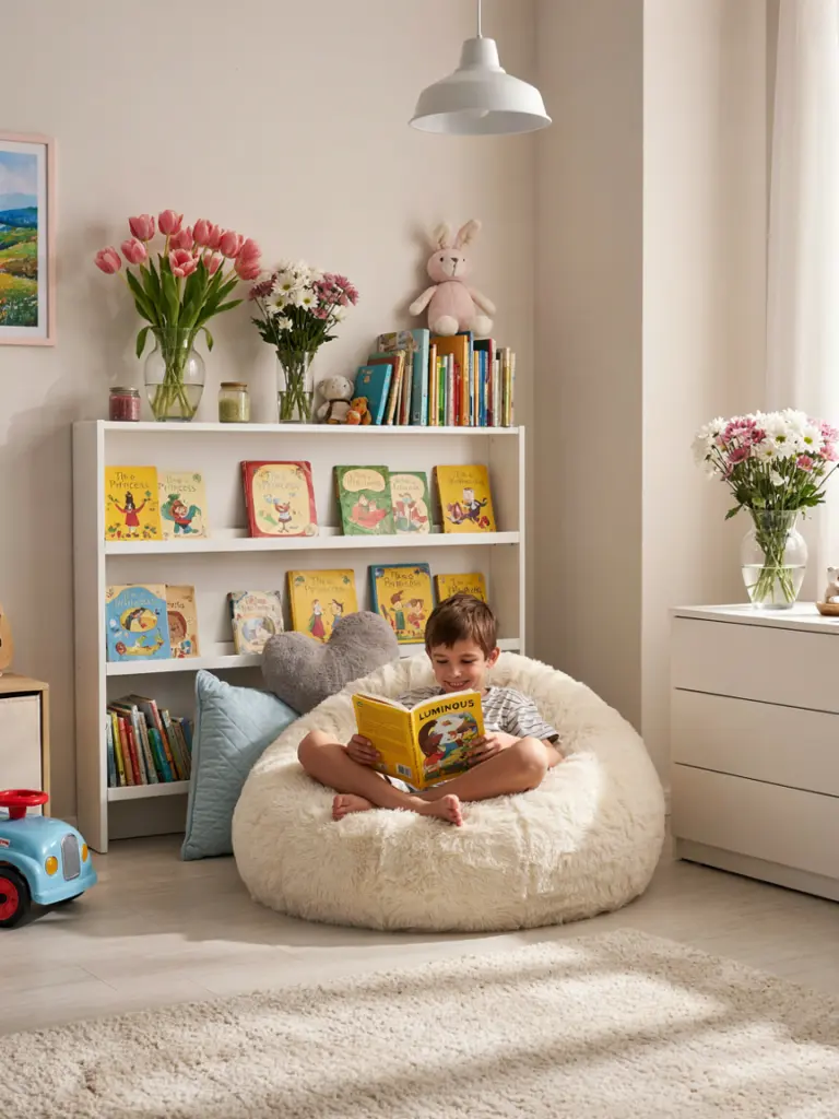 Toddler Bedroom with Built-In Reading Nook