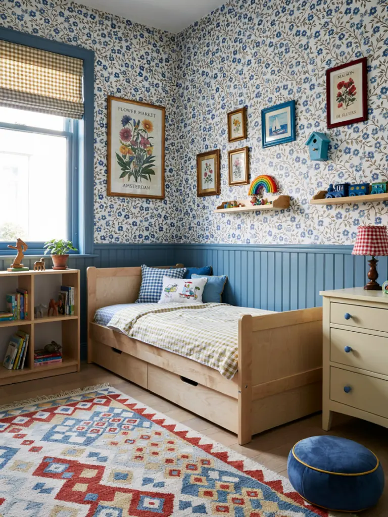 Toddler room with Playful Accent Wall