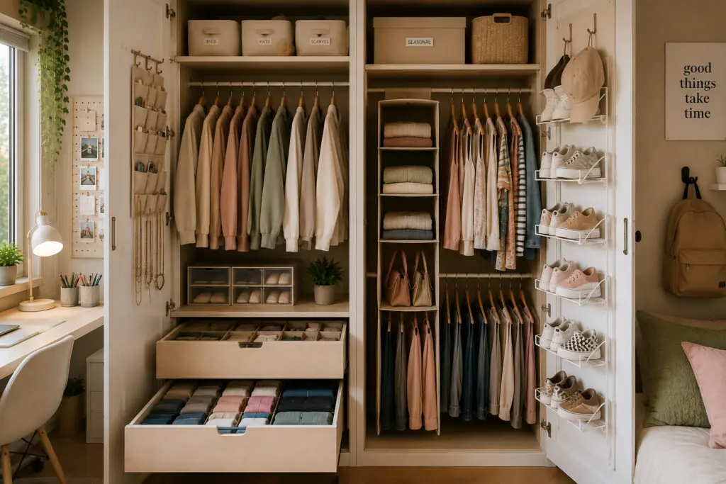 Teenage Bedroom Storage Ideas for Homework, Clothes & Hobbies 9 Wardrobe Work Harder With Organizers