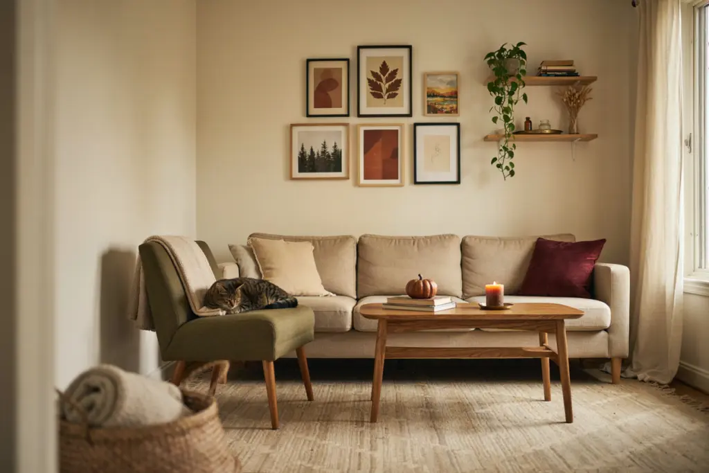 Warm Autumn Living Room Decor