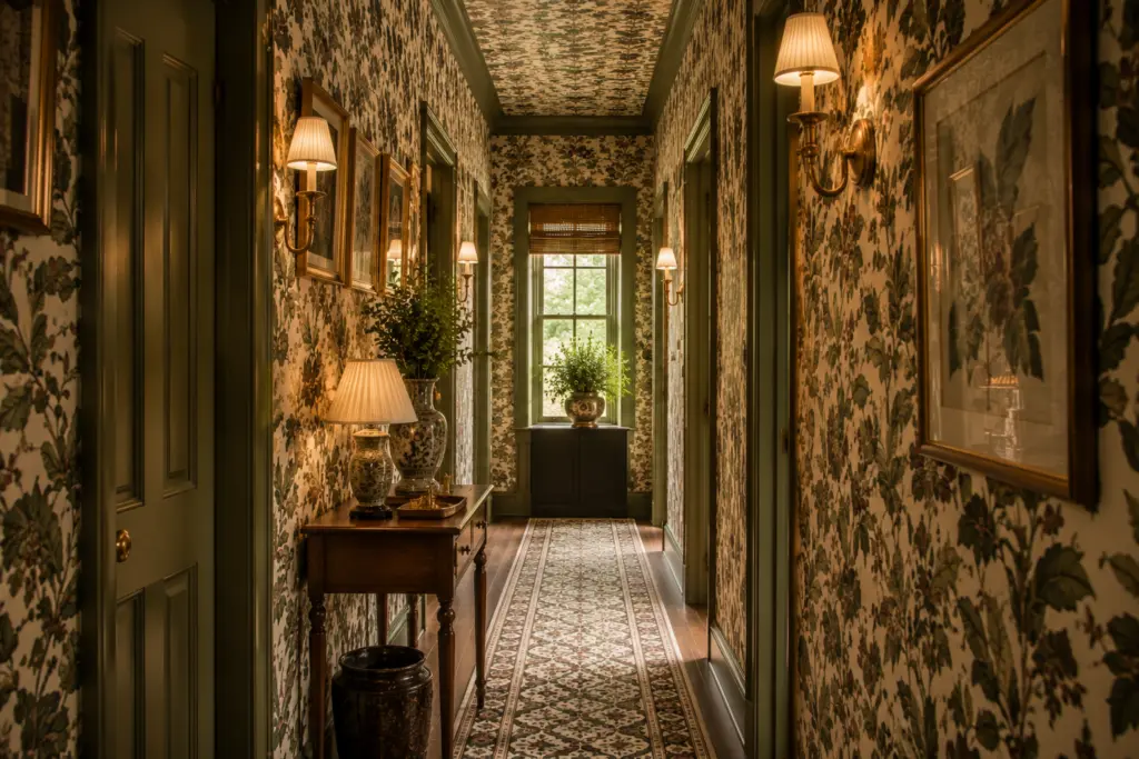 Pattern Drenching: 15 Rooms That Wrap Color & Print Everywhere 10 Pattern-Drenched Hallway