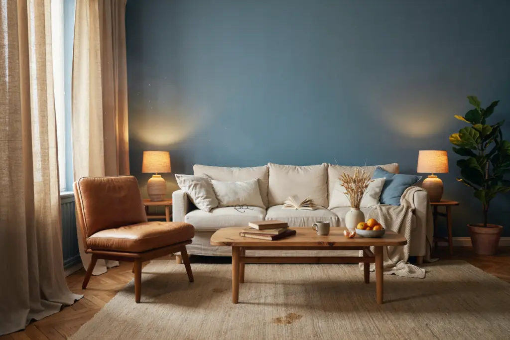 Smoky Blue Living Room