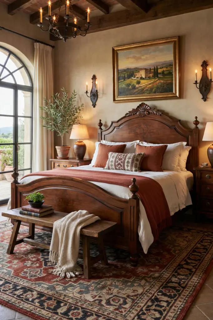 Carved Wooden Bed