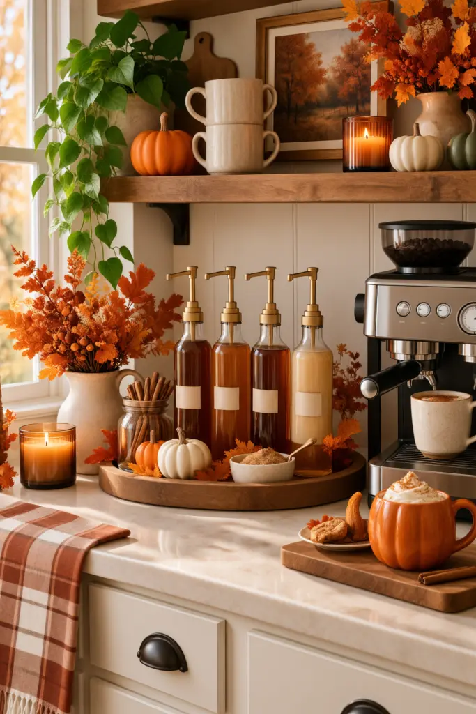 Decorate With Coffee Syrup Bottles