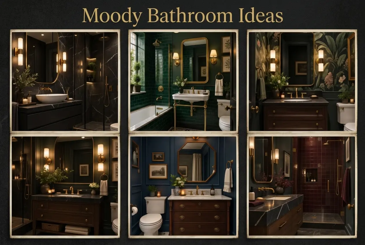 30+ Moody Bathroom Ideas for 2027 1 Collage of Moody Bathroom Ideas