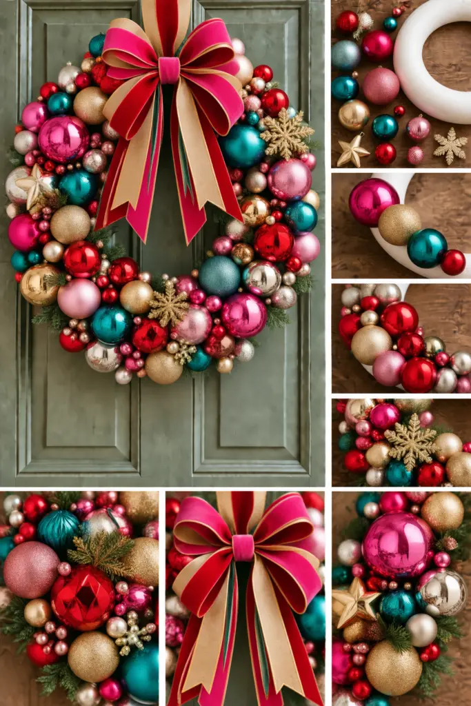 30+ DIY Christmas Wreath Ideas 19 Colorful DIY Christmas Wreath