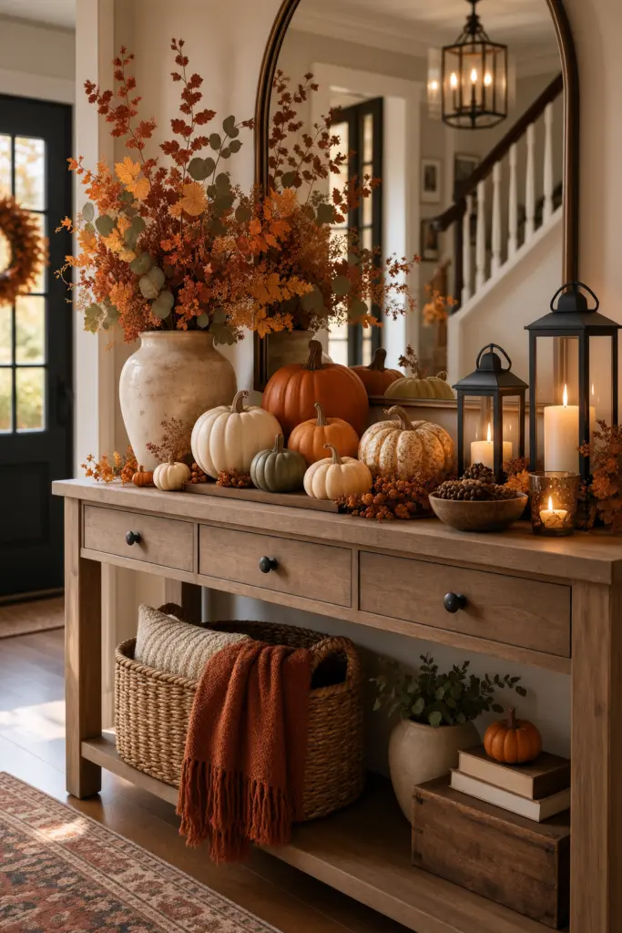 Fall Entryway Decor Ideas (Cozy & Welcoming) 7 Cozy Autumn Entryway Decor