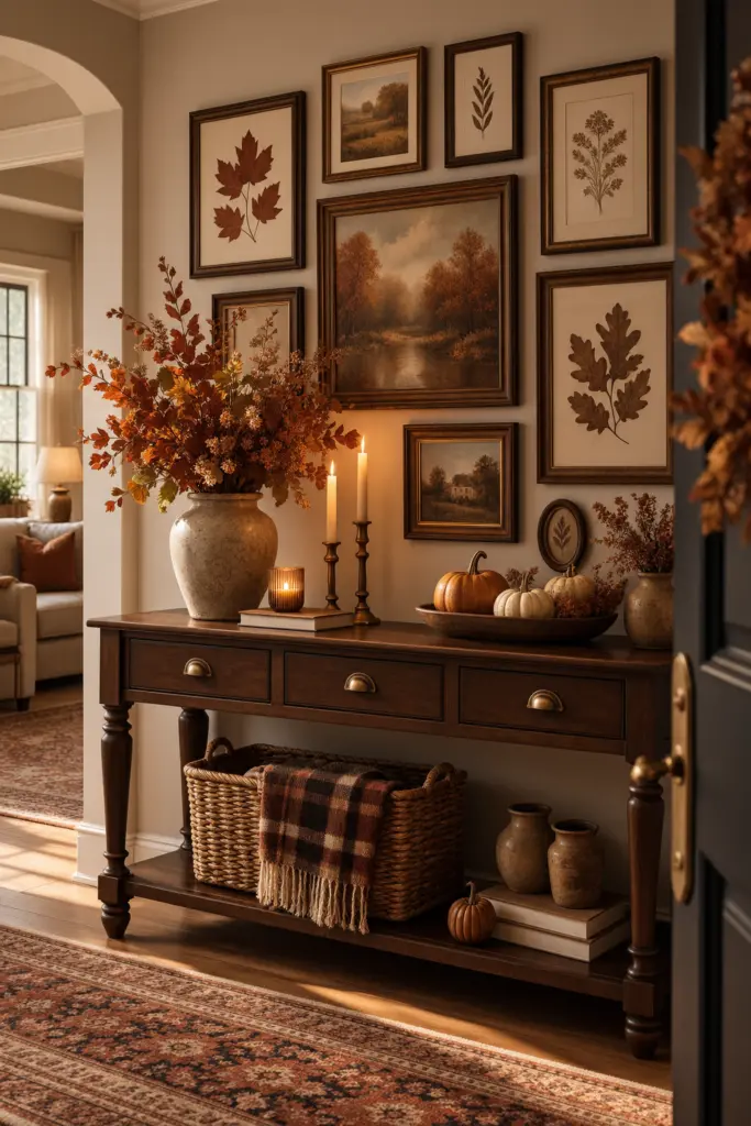 Fall Entryway Decor Ideas (Cozy & Welcoming) 18 Cozy Autumn Entryway Gallery