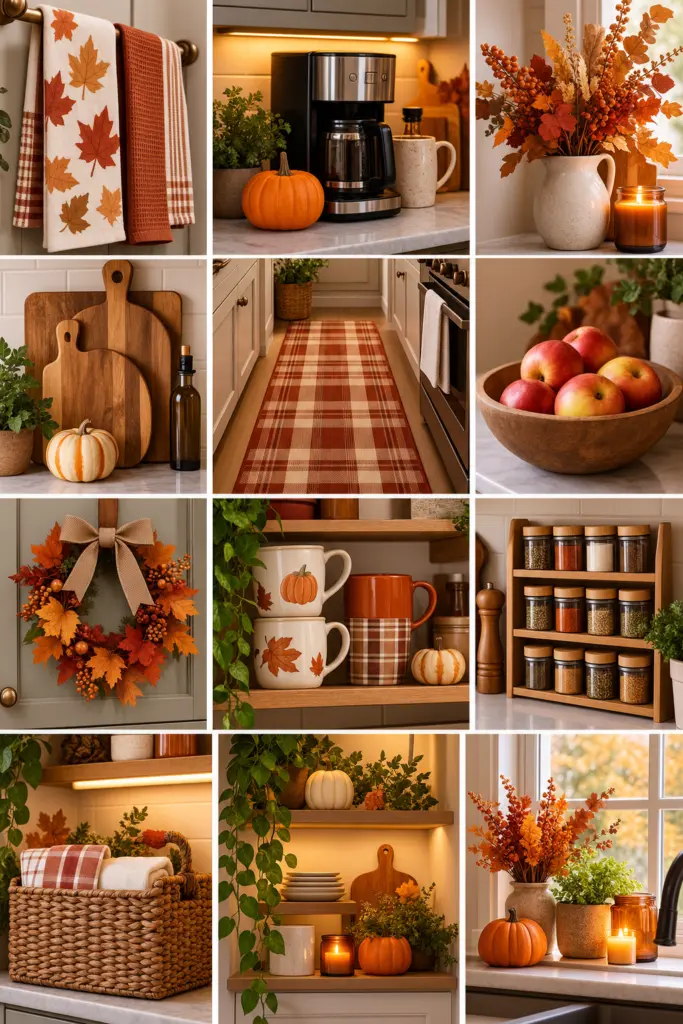 Festive Kitchen Fall Decor Ideas for a Cozy Home 22 Cozy Autumn Small Kitchen Collage