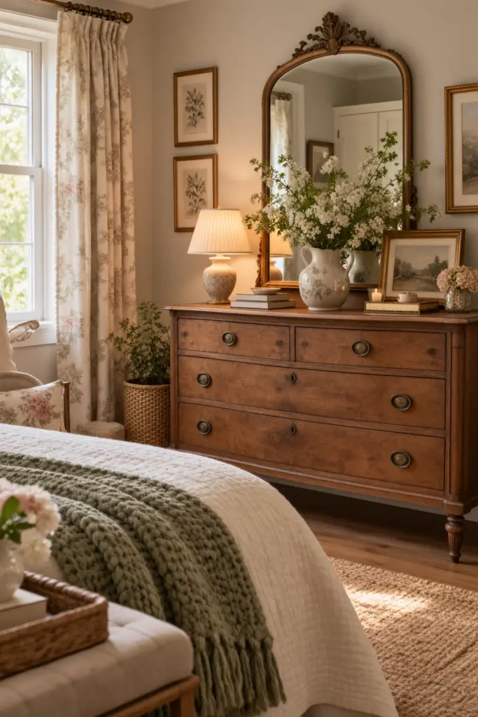 25+ Warm Cozy Cottage Bedroom Ideas 14 Cozy French-Country Bedroom Nook