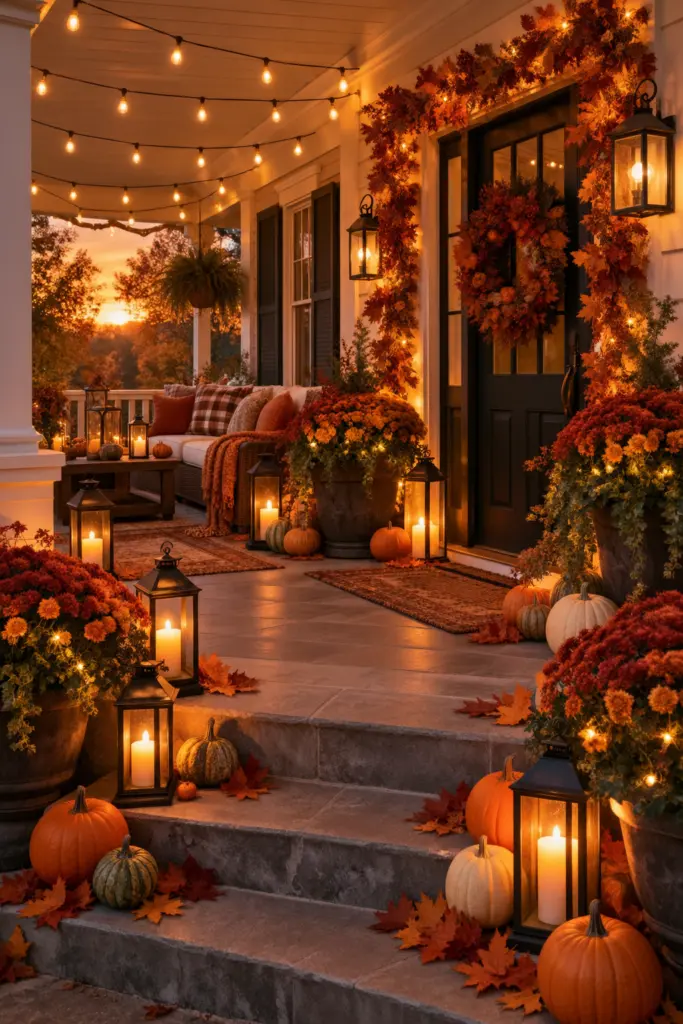 Beautiful Fall Porch Lighting Ideas In 2026 21 Cozy Golden-Hour Porch