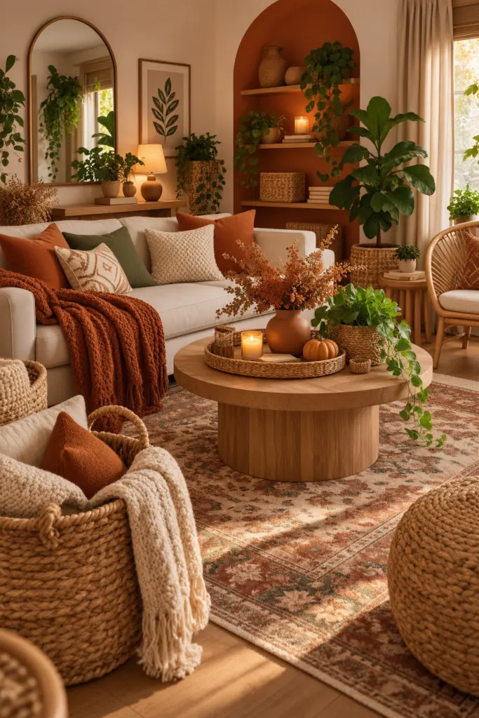 20+ Stunning Fall Boho Living Room Ideas 10 Cozy Terracotta Boho Living Room